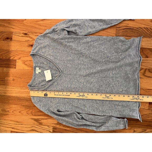 New J Crew Factory S Sweater Blue Cotton Blend V Neck Size S - Picture 5 of 6